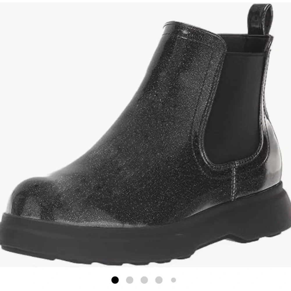 NEW Dolce Vita DV Cole Black Sparkle platform ankle bootie girls size 5